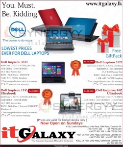 Dell Inspiron Laptop Price in Sri Lanka; Price starts from Rs. 69,000.00