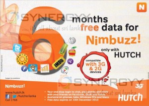 FREE Data Package for Nimbuzz in Sri Lanka from HUTCH – Till 15th December 2013