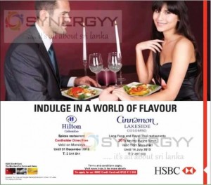 HSBC Credit card offer at Spices restaurant & Long Feng and Royal Thai restaurants