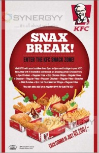 KFC Snax Break for Rs. 200.00 in KFC Sri Lanka