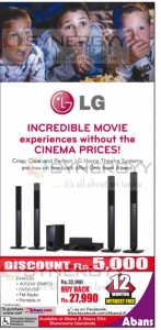 LG Home Theatre Systems for Rs. 27,990.00 (Rs. 5,000.00 for Buy Back offer)