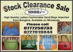 Ladies Handbag Stock Clearance Sale