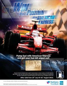 Pump fuel with American Express Credit card and get your fuel bill wiped out till 31st August 2013