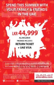 Air Arabia Summer Tour to UAE for Rs. 44,999.00