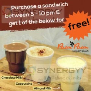 Free Beverage for Sandwich from Paan Paan