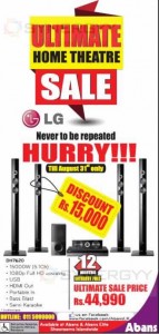 LG Home Theatre System for Rs. 44,990.00 till 31st August 2013