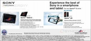 Sony Xperia™ Tablet Z for Rs. 110,690.00 and Sony Xperia™ ZR for Rs. 76,590.00 in Sri Lanka