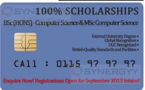 100% Scholarships Bsc (Hons) Computer Science & MSc Computer Science. 