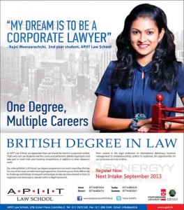 APIIT Law School – September 2013 intakes