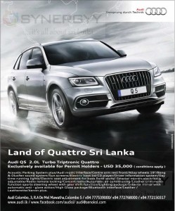 Audi Q5 2.0L Turbo Triptronic Quattro now in Sri Lanka for USD 35,000.00 for permit Holders