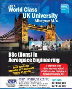 BSc (Hons) in Aerospace Engineering in Sri Lanka with Asian Aviation Centre