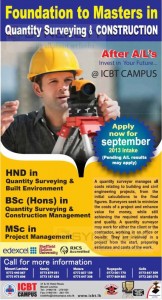 BSc (Hons) in Quantity Surveying & Construction Management by ICBT Campus