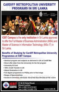 Cardiff Metropolitan University programmes in Sri Lanka