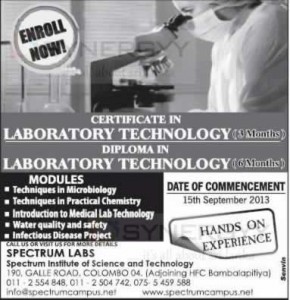 Certificate & Diploma in Laboratory Technology by Spectrum Labs - Enroll Now