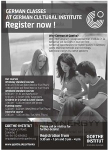 German Language Classes at German Cultural center. Register now-Goethe Institute