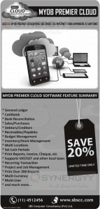 MYOB Premier Cloud anywhere at anytime – 20% Off 