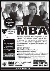 Middlesex University London MBA Degree Programme