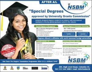NSBM Degree progamme in Management, Information Technology