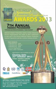 National Cleaner Production 2013 -7th Annual awards programme. 