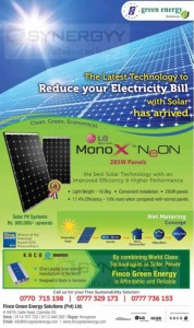 Solar Power Generation Green energy solution in Sri lanka – Rs. 800,000 upwards