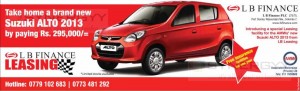 Suzuki Alto 2013 for Rs. 295,000.00 with LB Finance Leasing – September 2013