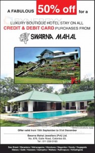 Swarna Mahal Boutique Hotel Stay Offer – 15th September to 31st December 2013