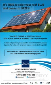 Vence Solar Power System for Domestic or Home usages