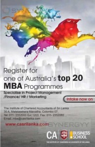 Australian MBA from CA Srilanka – Intakes Open Now