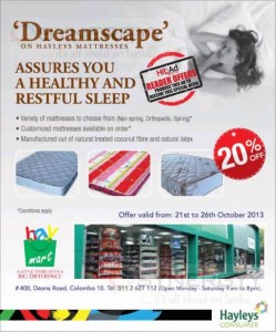 Hayleys Mattresses 20% ends today 26th October 2013