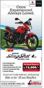 Suzuki Sling Shot Plus for Rs. 299,600.00 VAT Inclusive