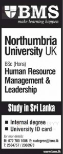 BMS Human Resource Management & Leadership Degree in Sri Lanka
