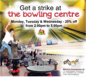 Excel World Bowling Centre – 20% off on Monday, Tuesday & Wednesday