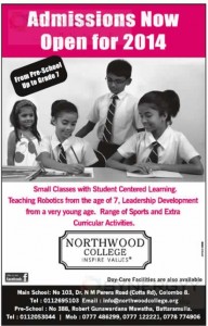 Northwood College, Colombo - Admissions Now Open for 2014