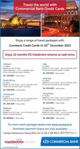 Travels & Tours Promotion for Commercial Bank Credit cards