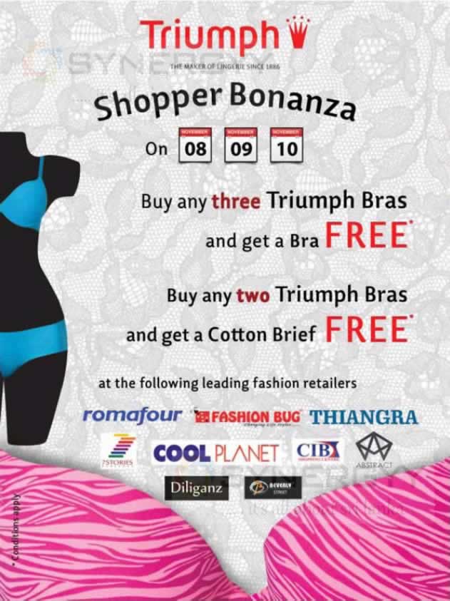 Triumph Shopper Bonanza on 8th to 10th November 2013 – SynergyY