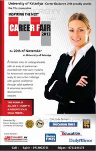 University of Kelaniya – Career Fair 2013 on 20th November 2013
