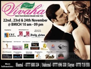 Vivaha – Wedding Exhibition in BMICH, Colombo – 22nd to 24th November 2013