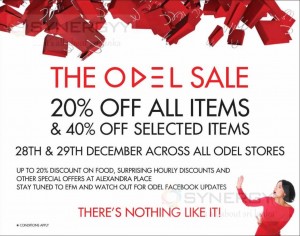 The ODEL Sale on 28th to 29th December 2013