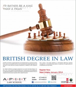 APIIT Law Degree Programme – January 2014 Intakes