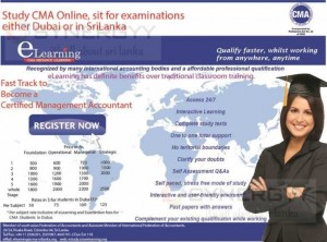 CMA E-learning Registration and Course Fee for Sri Lanka and Dubai Students – January 2014