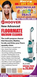 Hoover Vacuum Cleaner Promotion – Last Day today