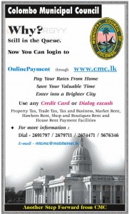 Pay your Colombo Municipal Council taxes via www.cmc.lk