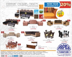 Arpico Furniture New Year Sales – Discounts Upto 20% till April 2014