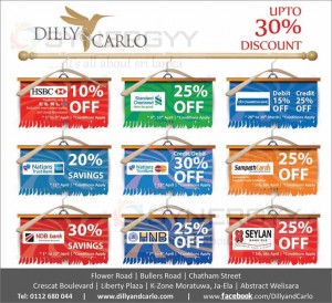 Dilly &Carlo Credit Card Promotions for this Sinhala Tamil New Year 2014