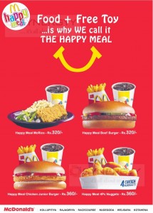 McDonald’s Happy Meal – Food + Free Toy