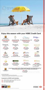 Month of April Hotel Promotions for HSBC Credit Cards