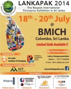 LANKAPAK 2014 - International Packaging Exhibition in Sri lanka on 18th to 20th July 2014