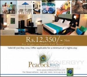 Peacock Beach Resorts for Rs. 12,350- Net till 31st May 2014