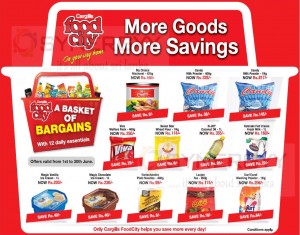 Cargills Food City June 2014 offers and Promotion – 12 Daily Essentials comes with discount from 1st to 30th June 2014