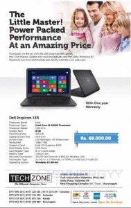 Dell Inspiron 15R for Rs. 69,000.00 fro Tech Zone